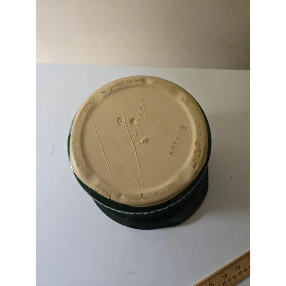 Original Rival 3150 Ceramic Crock Pot Insert 3.5 Qt Dark Green Ribbed Stoneware